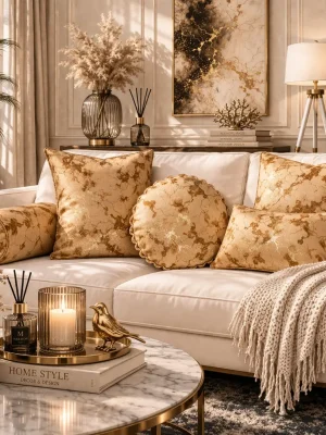 Light Yellow Valvet Cushion Cover