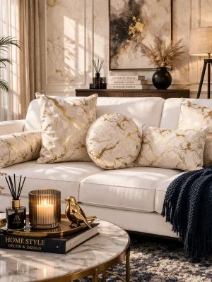Off-White Valvet Cushion Cover