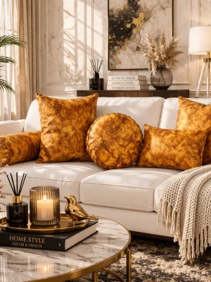Yellow Valvet Cushion Cover